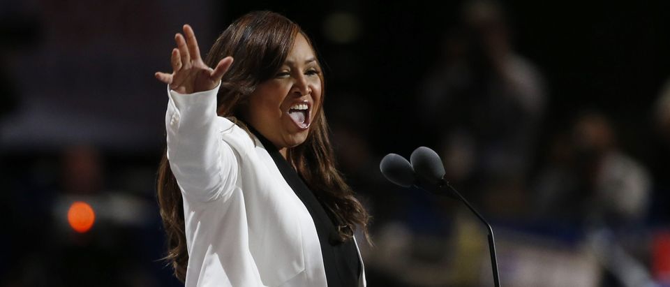 Lynne Patton, vice president of The Eric Trump Foundation, speaks at the Republican National Convention in Cleveland