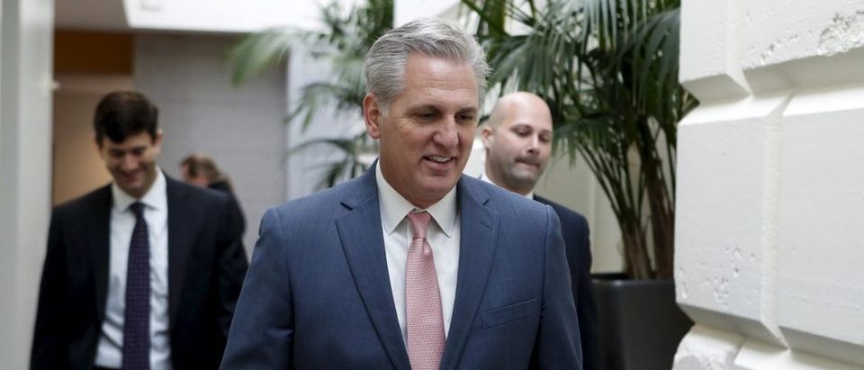 House Majority Leader Kevin McCarthy (R-CA) arrives at the Republican candidate forum