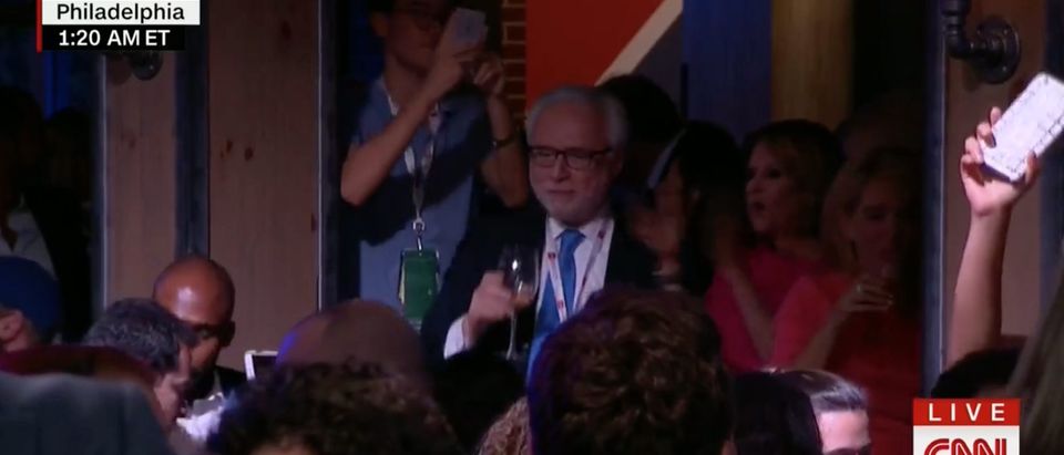 CNN's Wolf Blitzer Dances, Drinks Wine After Hillary's Speech [VIDEO].mp4
