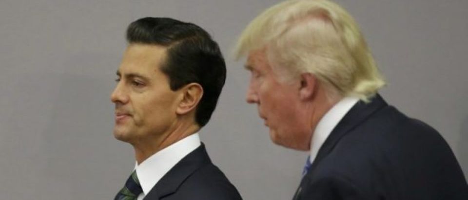 U.S. presidential nominee Trump and Mexico's President Pena Nieto finish a press conference in Mexico City