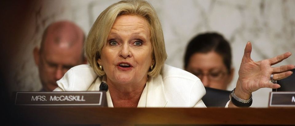 U.S. Sen. Claire McCaskill at a Senate Armed Services Committee in Washington
