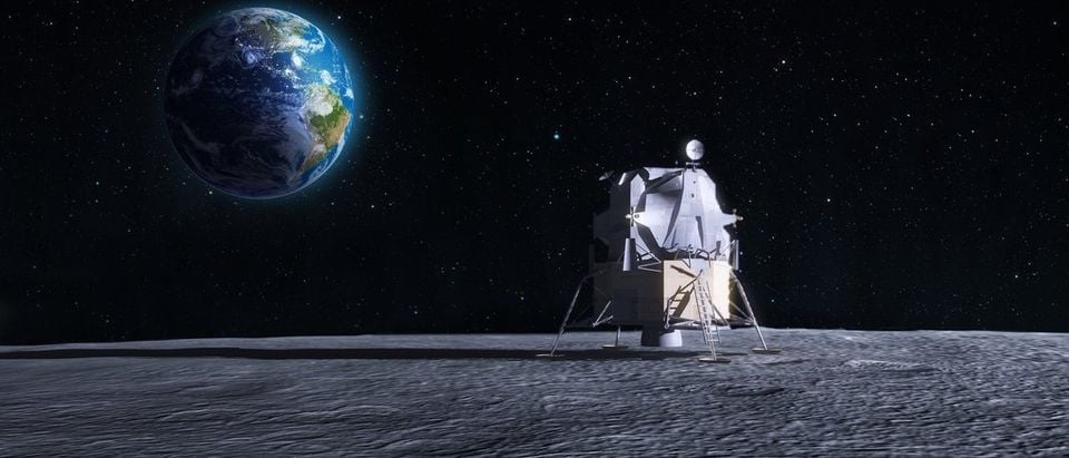 Lunar lander - CG render of the original Apollo mission space craft (Shutterstock/Mopic)