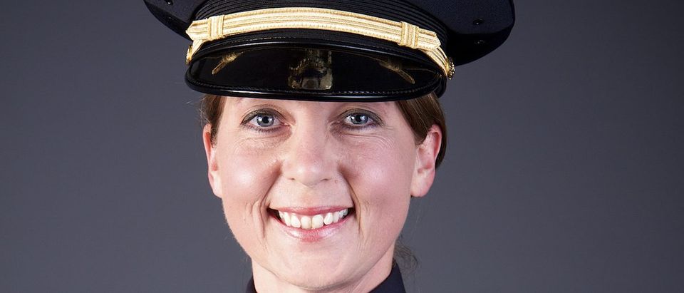 Officer Betty Shelby of the City of Tulsa Police Department in Tulsa, Oklahoma is shown in this undated photo provided September 21, 2016. (Photo courtesy of City of Tulsa Police Dept/Handout via REUTERS)
