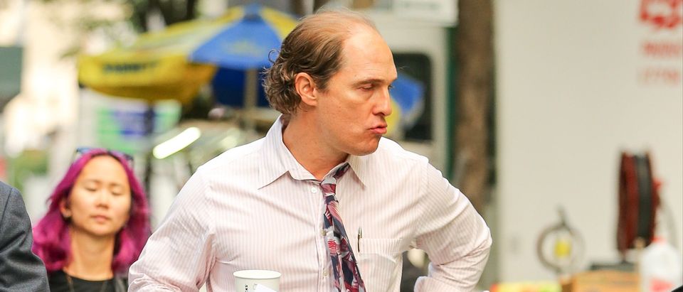 Matthew McConaughey spotted walking to the set of "Gold" in New York City