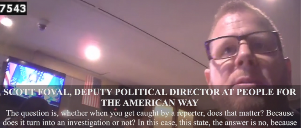 Scott Foval, apparently discussing voter fraud in a new Project Veritas video. [YouTube screengrab/https://www.youtube.com/watch?v=hDc8PVCvfKs]