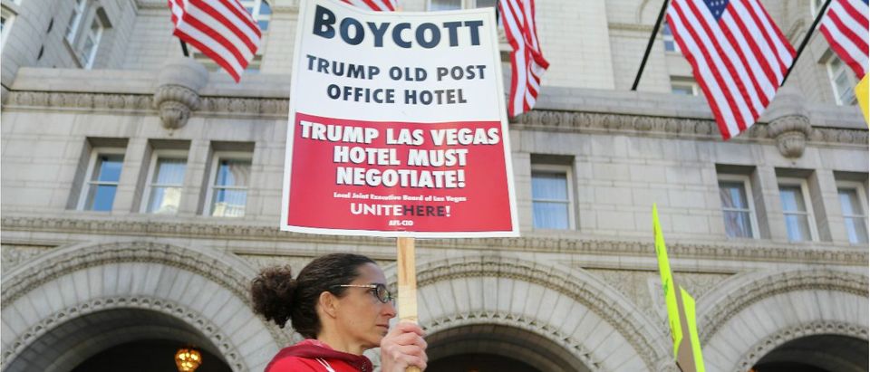 Union Protest Outside Trump Hotel (Ted Goodman/DCNF)