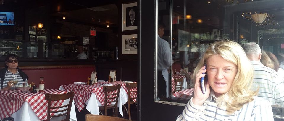 New York Senate candidate Wendy Long, takes a call during an interview at P.J. Clarke's in Manhattan, NY with The Daily Caller News Foundation.