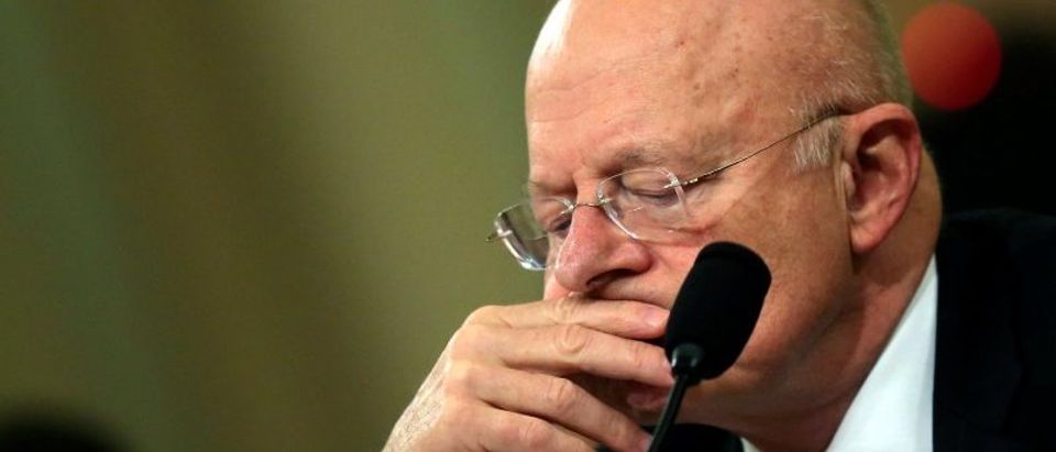 U.S. Director of National Intelligence James Clapper attends a hearing, where he announced his resignation, in Capitol Hill in Washington