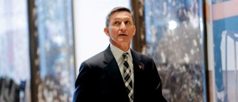 Retired U.S. Army Lieutenant General Michael Flynn arrives to meet with U.S. President-elect Donald Trump at Trump Tower in New York City