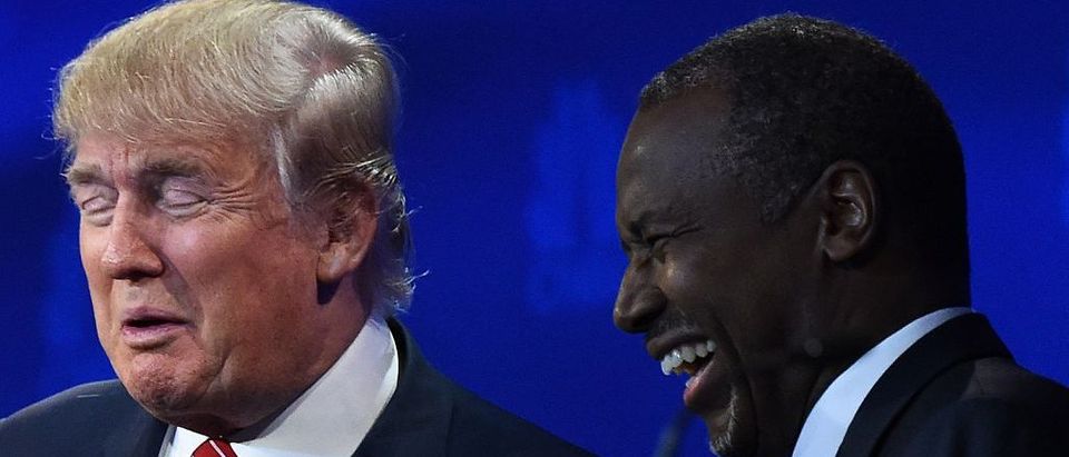 Donald Trump and Ben Carson share a laugh (Getty Images)