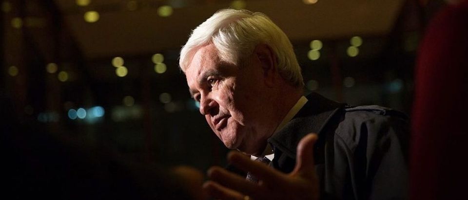 Newt Gingrich speaks to the press after visiting President-elect Donald Trump at Trump Tower on November 21, 2016 (Getty Images)