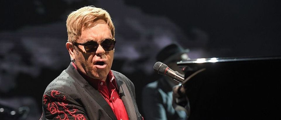 British musician Elton John performs on stage in Vienna, Austria on November 24, 2016. (Photo credit: ROLAND SCHLAGER/AFP/Getty Images)