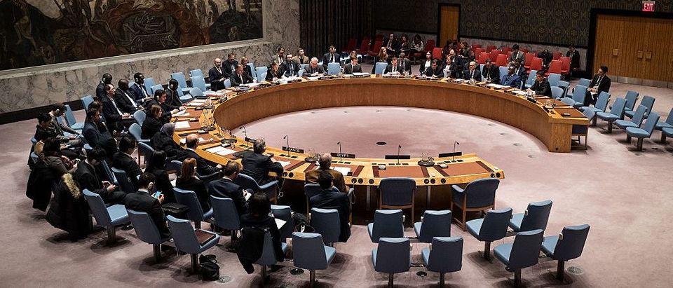 The United Nations Security Council meets briefly concerning peace consolidation in West Africa and the situation in the Middle East at U.N. Headquarters on December 21, 2016 (Getty Images)