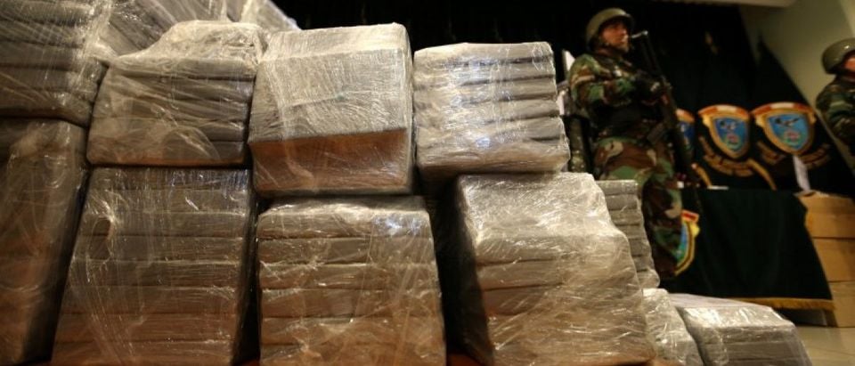 Peruvian police show to the press more than two tons of cocaine hidden in packages of asparagus destined for Amsterdam, and arrested a Serbian man and four Peruvians suspected of running a smuggling operation from a gourmet food business, authorities said, at police headquarters in Lima, Peru, January 12, 2017. REUTERS/Mariana Bazo