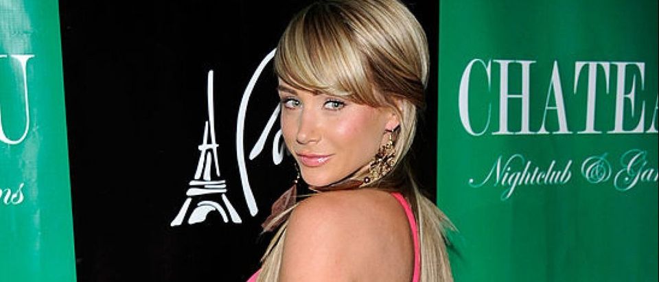 2007 Playboy Playmate of the Year Sara Jean Underwood arrives at the Chateau Nightclub &amp; Gardens at the Paris Las Vegas April 30, 2011 in Las Vegas. (Photo by Ethan Miller/Getty Images)
