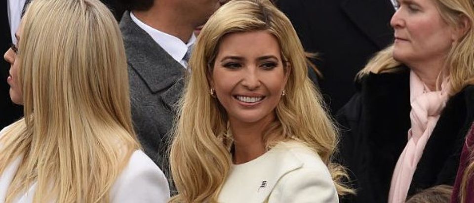 President Donald Trump's daughter Ivanka Trump arrives for the swearing-in ceremony of newly elected President Donald Trump in front of the Capitol in Washington on January 20, 2017. (Photo credit: TIMOTHY A. CLARY/AFP/Getty Images)