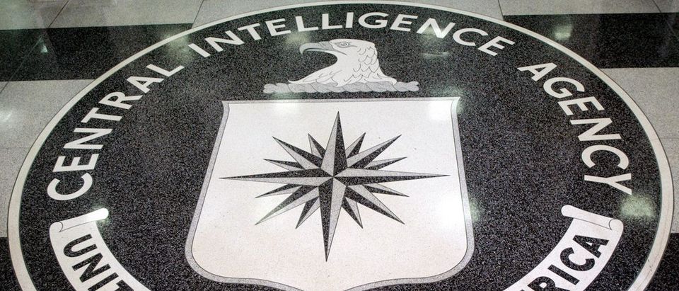 The logo of the U.S. Central Intelligence Agency is shown in the lobby of the CIA headquarters in Langley, Virginia March 3, 2005. U.S. President George W. Bush visited the headquarters for briefings Thursday. REUTERS/Jason Reed