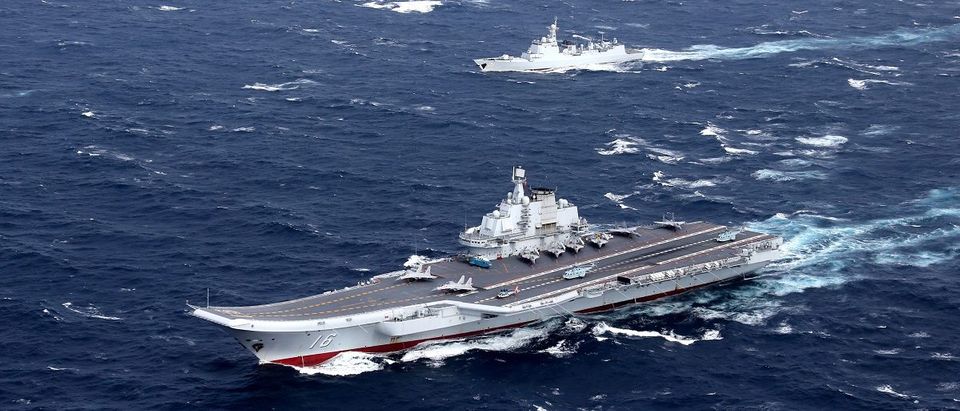 China's Liaoning aircraft carrier with accompanying fleet conducts a drill in an area of South China Sea, in this undated photo taken December, 2016. REUTERS/Stringer