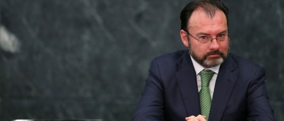 Mexico's Foreign Minister Luis Videgaray takes part during the delivery of a message about foreign affairs by Mexico's President Enrique Pena Nieto at Los Pinos presidential residence in Mexico City