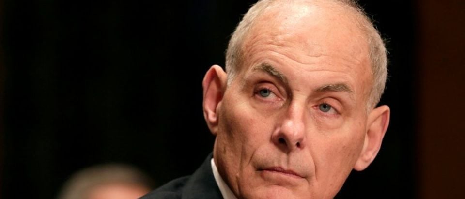 Retired General Kelly testifies before a Senate Homeland Security and Governmental Affairs Committee confirmation hearing on Kelly’s nomination to be Secretary of the Department of Homeland Security on Capitol Hill in Washington