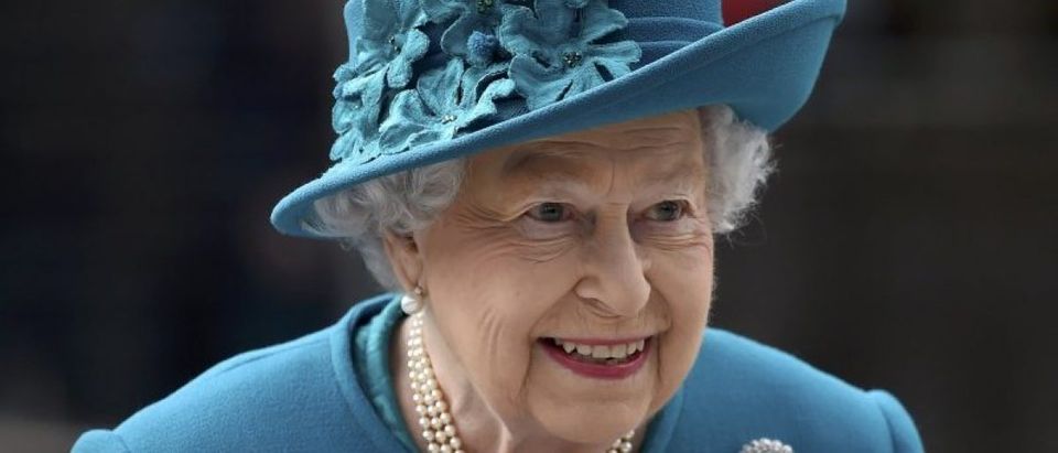Britain's Queen Elizabeth arrives to officially open the National Cyber Security Centre in London