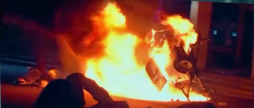 Berkeley riot (YouTube screenshot ABC News)