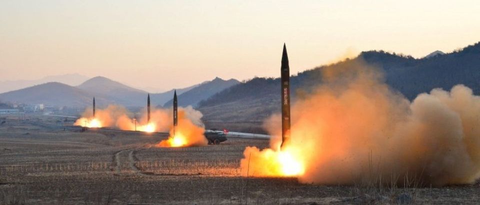 North Korean leader Kim Jong Un supervised a ballistic rocket launching drill of Hwasong artillery units of the Strategic Force of the KPA on the spot
