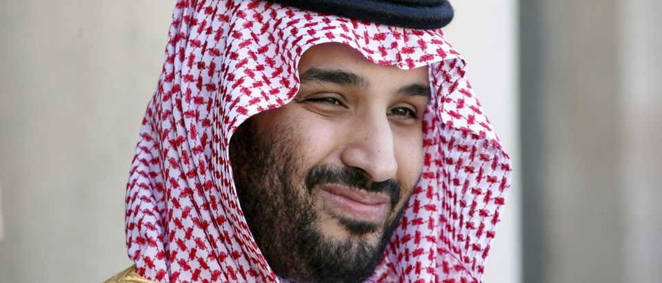 Saudi Arabia's Deputy Crown Prince Mohammed bin Salman reacts upon his arrival at the Elysee Palace in Paris, France in this June 24, 2015 file photo. REUTERS/Charles Platiau/Files