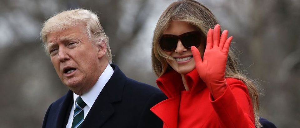 President Trump, First Lady, And Son Barron Depart White House En Route To Mar-a-Lago For Weekend