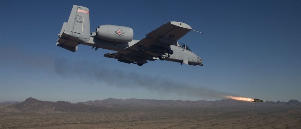 An A-10C Thunderbolt II conducts close-air support training near Davis-Monthan Air Force Base, Ariz. The A-10C is with the 188th Fighter Wing, Arkansas Air National Guard. (U.S. Air Force photo/Jim Haseltine)