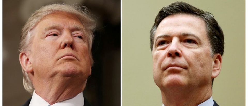 FILE PHOTO: A combination photo shows U.S. President Donald Trump and and FBI Director James Comey in Washington