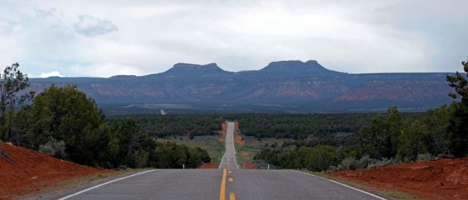 Bears Ears, twin rock formations, are pictured in Utah's Four Corners region
