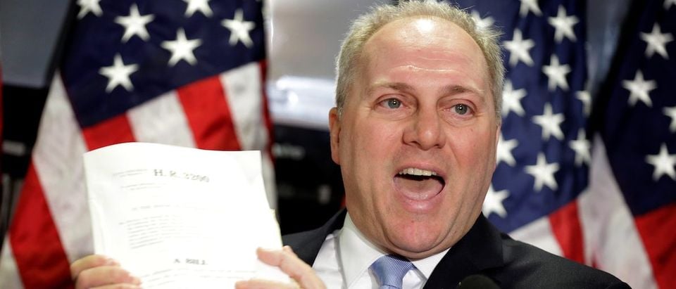 House Majority Whip Steve Scalise (R-LA) speaks about the American Health Care Act, the Republican replacement to Obamacare, in Washington