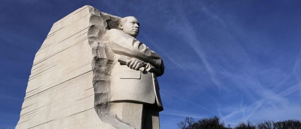 A general view of the Martin Luther King Jr. Memorial on the U.S. national holiday in his honor, in Washington