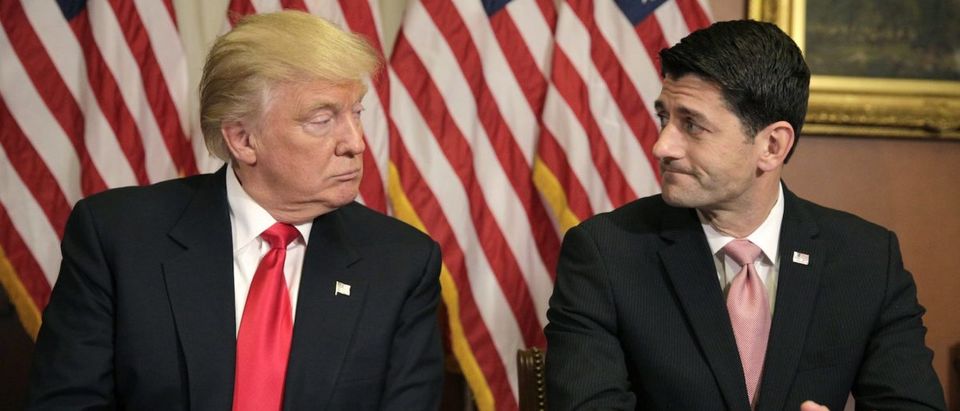 (Picture credit: REUTERS) U.S. President-elect Donald Trump (L) meets with Speaker of the House Paul Ryan (R-WI) on Capitol Hill in Washington, U.S., November 10, 2016.