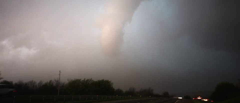 Tornado near highway