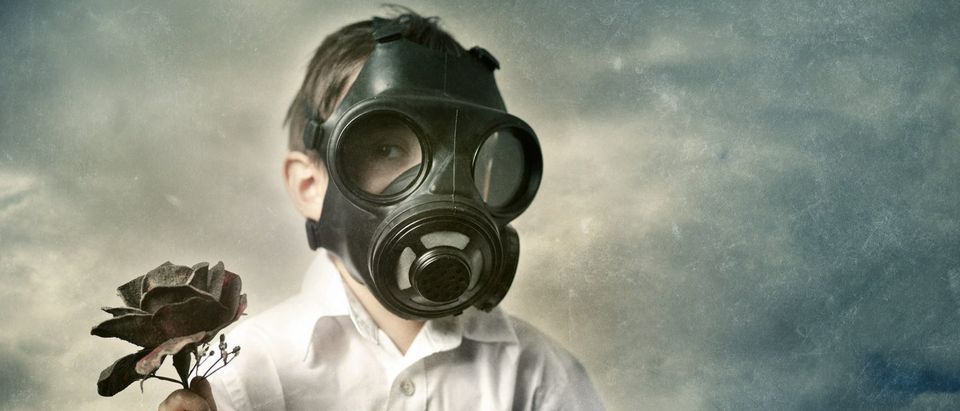 Gas Mask Boy (Shutterstock/nunosilvaphotography)