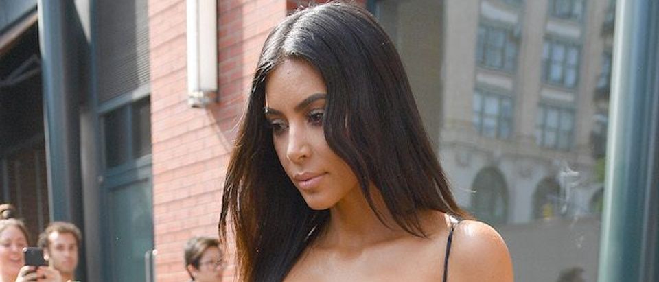 Kim Kardashian wears an all-black ensemble in New York City