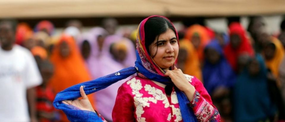 FILE PHOTO - Pakistani Nobel Peace Prize laureate Malala attends celebrations to mark her 19th birthday at the Juba Sports Complex in Dagahaley area of Dadaab refugee camp near the Kenya-Somalia border