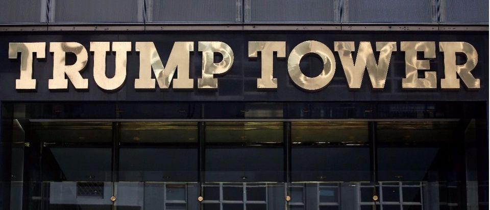 The Trump Tower logo is pictured in New York, U.S., May 23, 2016. REUTERS/Carlo Allegri