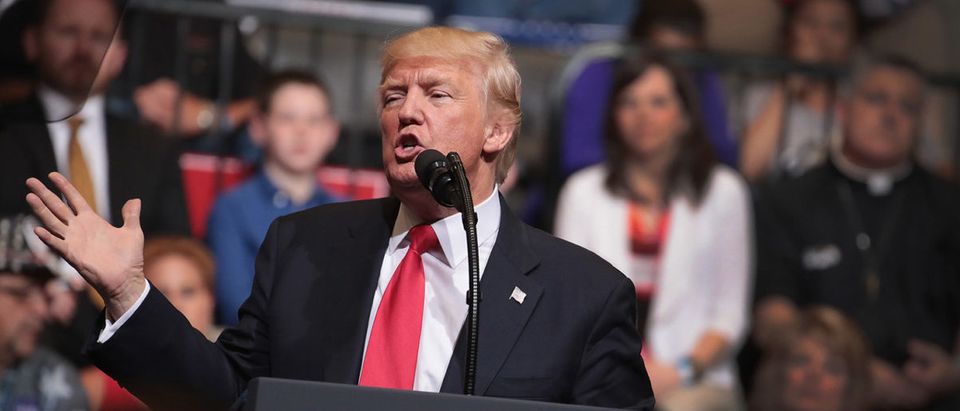 President Donald Trump Holds Rally In Cedar Rapids, IA