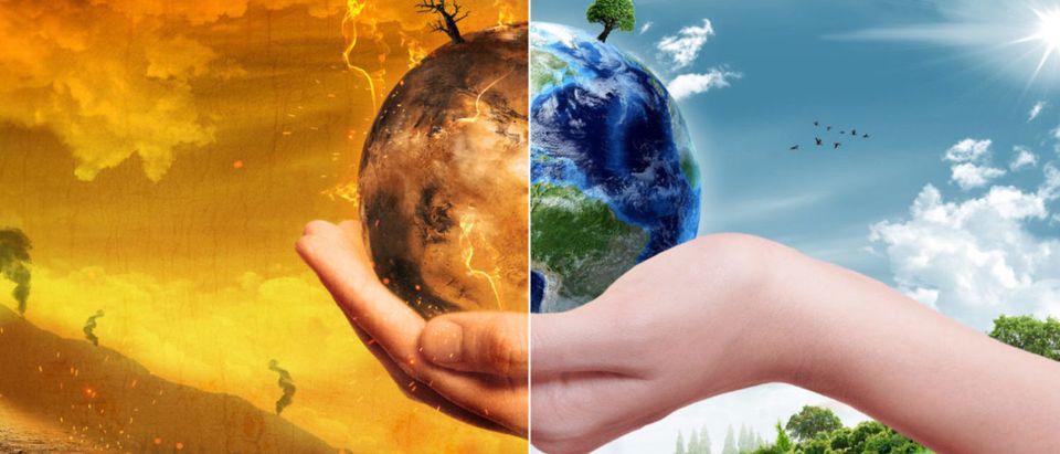 Global Warming and Pollution Concept - Sustainability (Elements of this image furnished by NASA) (Shutterstock/ParabolStudio)