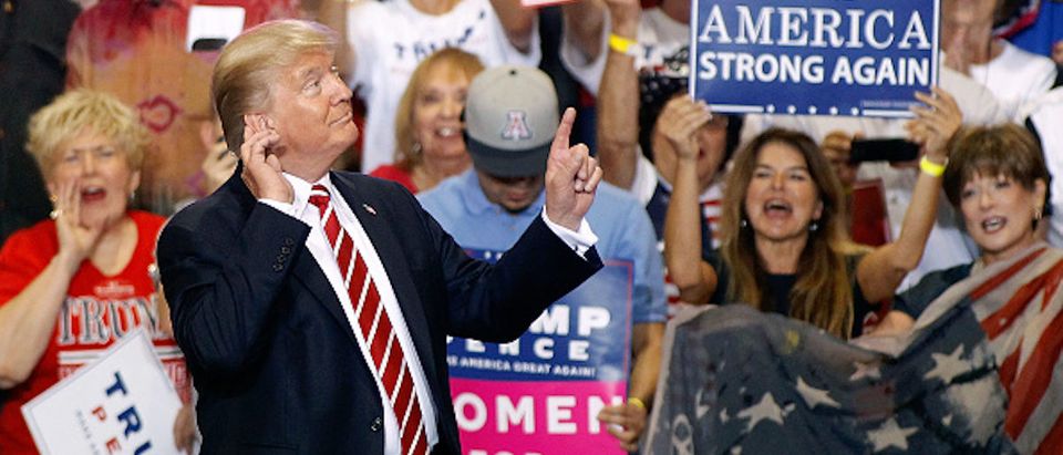 President Trump Holds Rally In Phoenix, Arizona