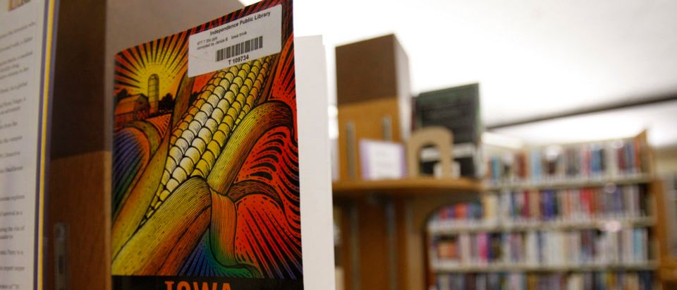 A copy of "Iowa Trivia" sits on the shelf at the Independence Library in Independence, Iowa July 5, 2011. The new library in Independence, Iowa is one that would make a city of any size proud. But not everyone in Buchanan County wants to pay for it. So not everyone gets to use it these days. Voters in the Iowa caucus and the New Hampshire primary will be the first to cast ballots in the upcoming U.S. Presidential race. REUTERS/Jessica Rinaldi