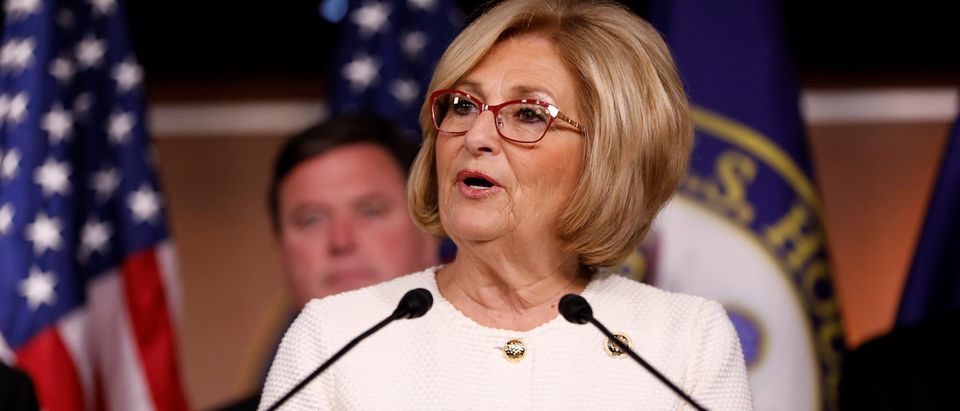 Rep. Diane Black (R-TN) announces the 2018 budget blueprint during a press conference on Capitol Hill in Washington