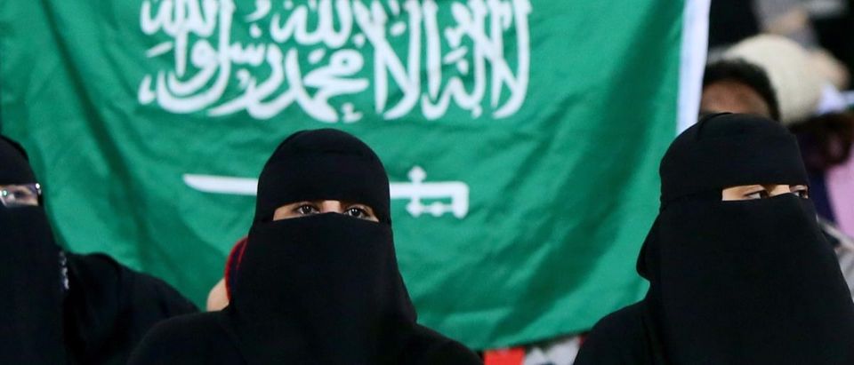 Saudi veil flag Getty Images/Marwan Naamani