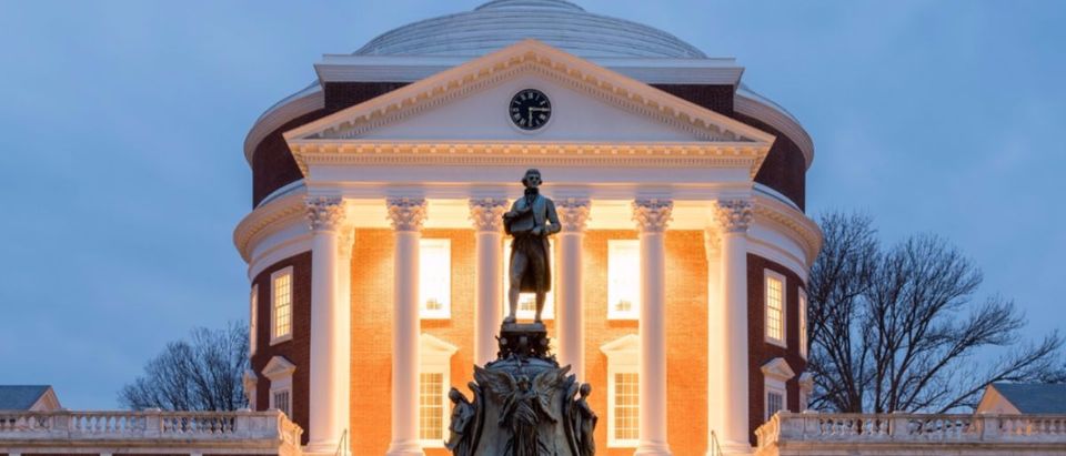 The Rotunda glows at night at the University of Virginia. (Shutterstock/Felix Lipov)