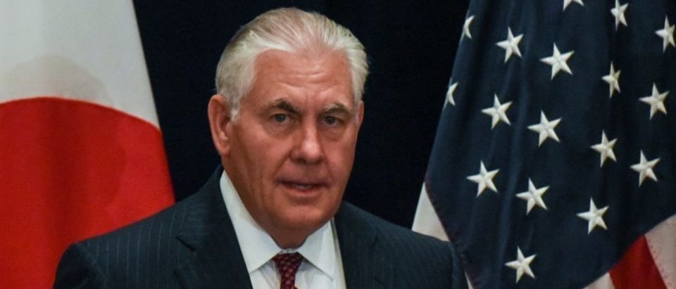 Secretary of State Rex Tillerson arrives for a meeting at the Palace Hotel during the United Nations General Assembly in New York City