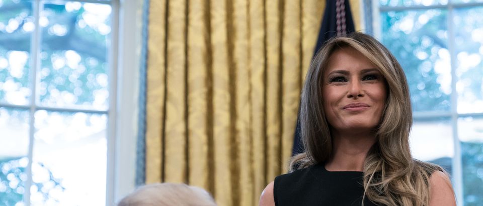 The Black Dress Melania Wore To Oval Office Briefing Has Everyone ...