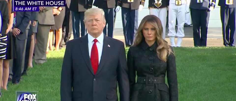 Trumps lead moment of silence